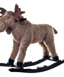 Happy Trails Plush Rocking Horse Max Moose, Brown, 30.5"Lx20.5"Wx28.5"H