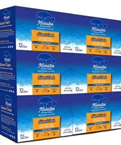 Manatee Gourmet Coffee Single Serve Pods for Keurig 2.0 K Cup Brewers Island Dark Roast, 12 Count, Pack of 6